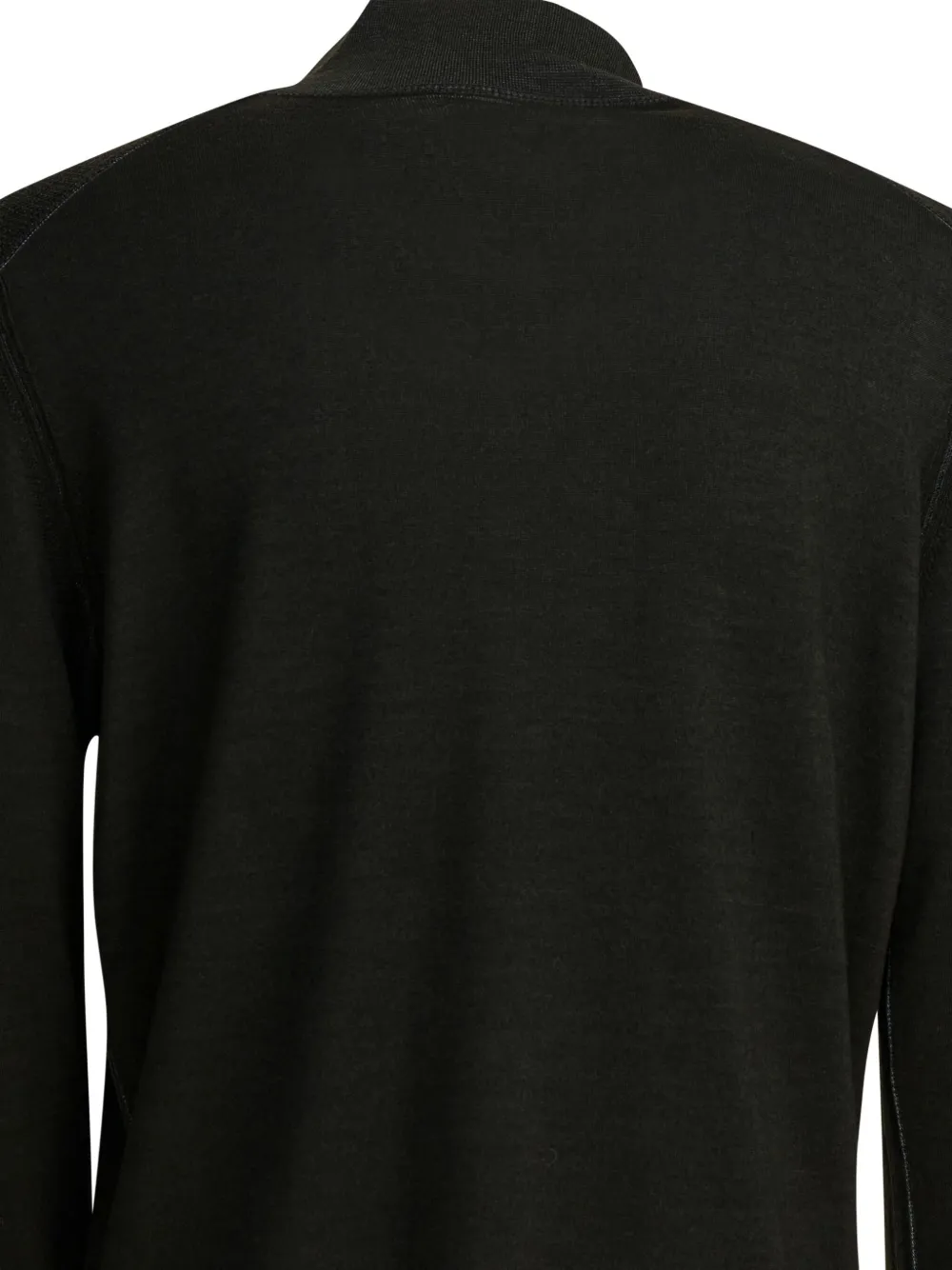 C.p. Company Merino Wool Half-zip Sweater Knitwear Grey In Black