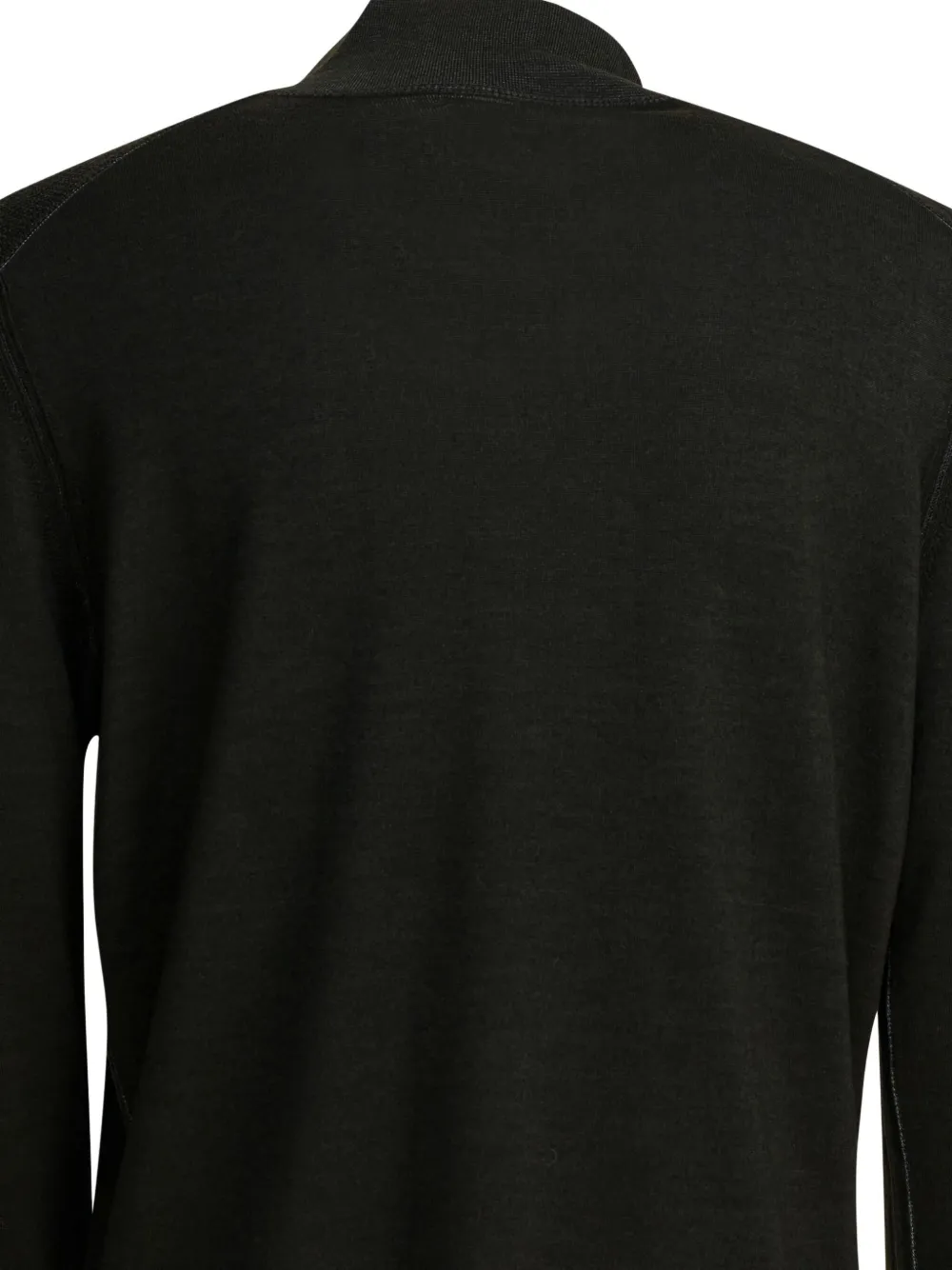 C.p. Company Merino Wool Half-zip Sweater Knitwear Grey In Black