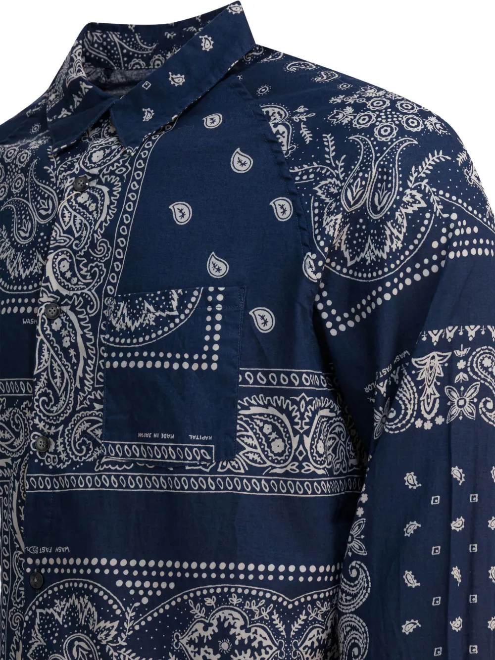 KAPITAL Overhemd met paisley-print Blauw