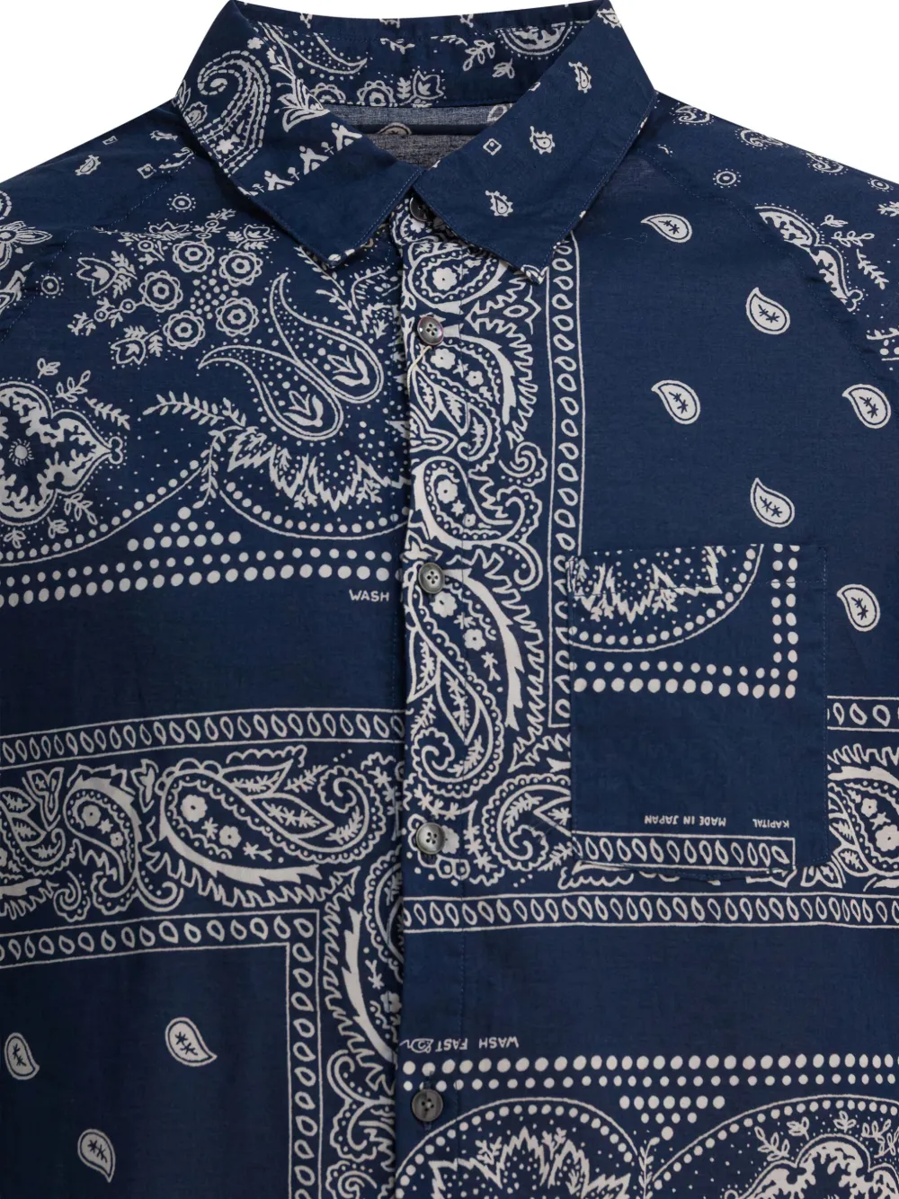 KAPITAL Overhemd met paisley-print Blauw