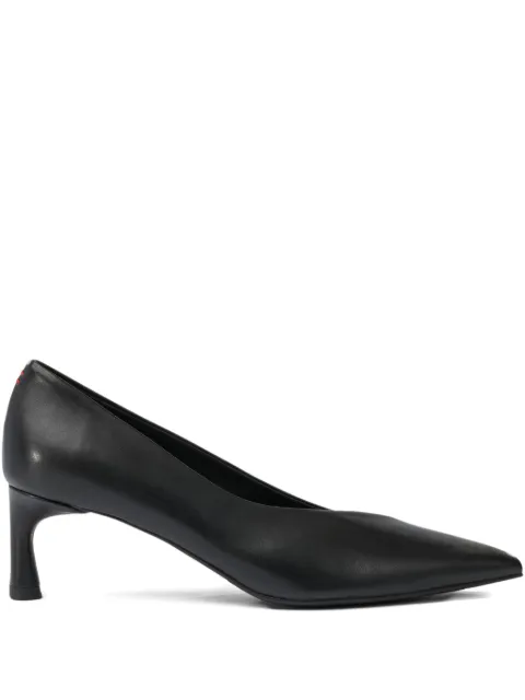Halmanera 50mm leather heeled pumps