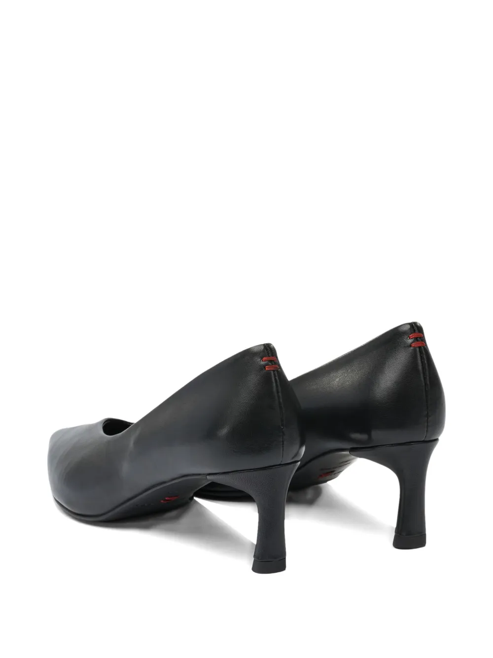 Halmanera 50 mm leren pumps met hak Zwart