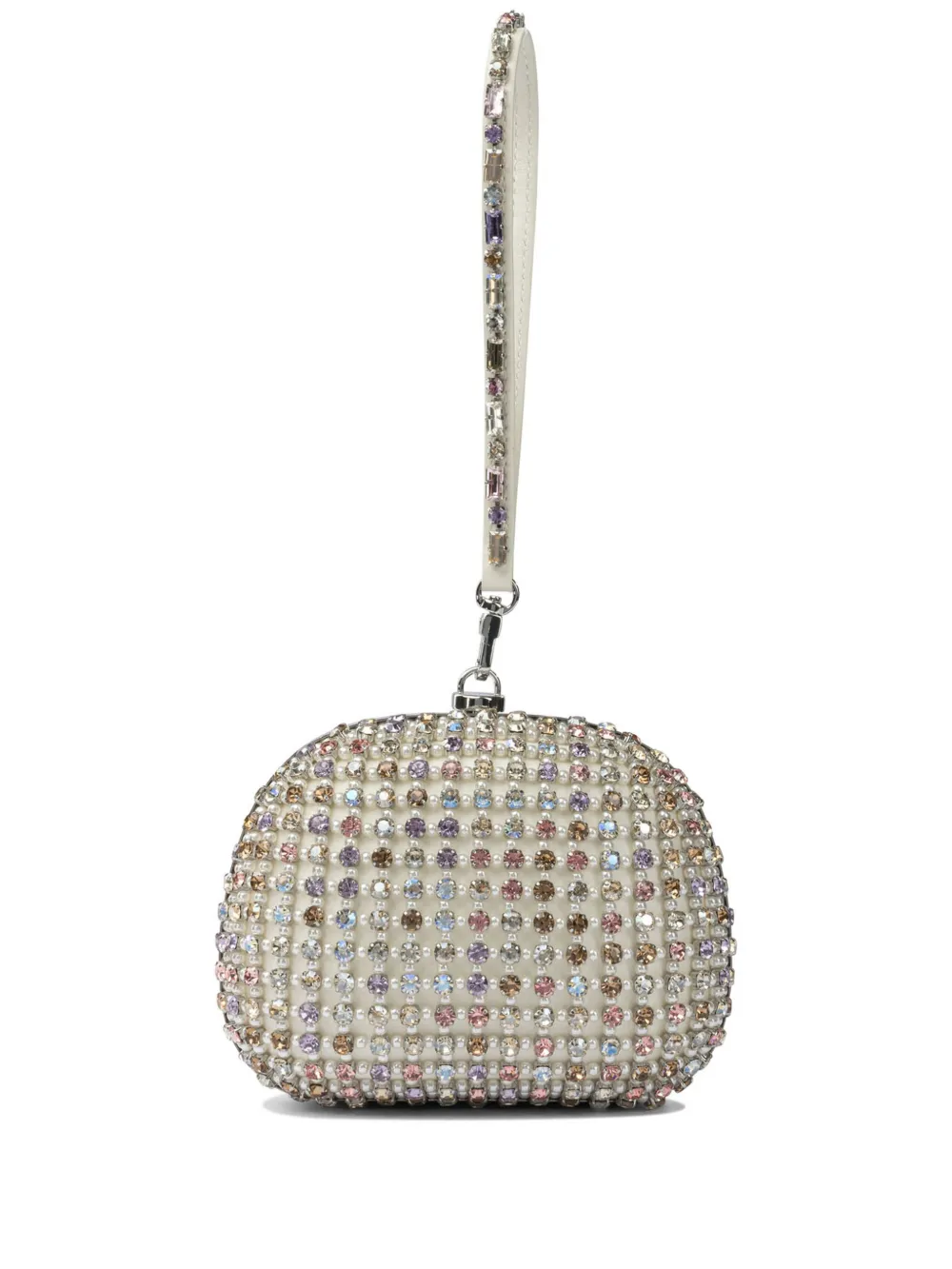 Self-Portrait crystal-embellished clutch bag | White | Image 1