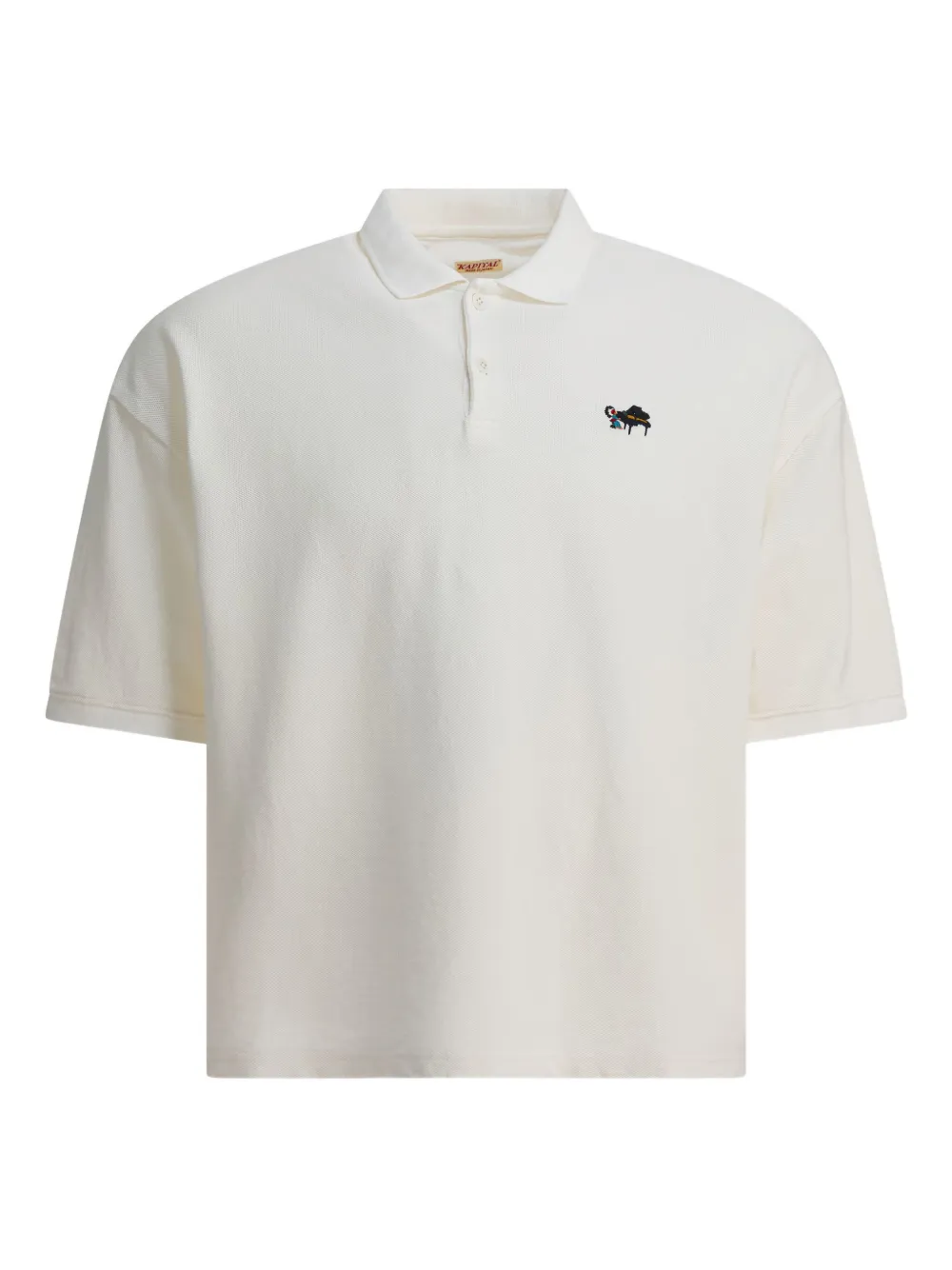 KAPITAL embroidered short-sleeve polo shirt | White | Image 1