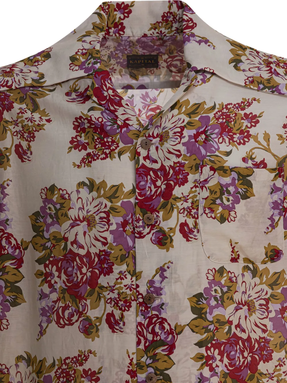 Kapital Floral-print Shirt In Brown