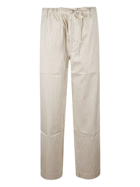 TEKLA pantalones de pijama con motivo de raya