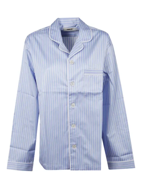 TEKLA striped pyjama shirt