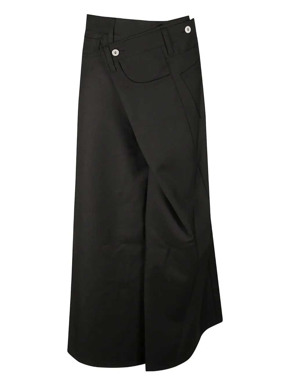 Junya Watanabe folded maxi skirt | Black | Image 1