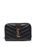 Saint Laurent Cassandre matelassé wallet - Black