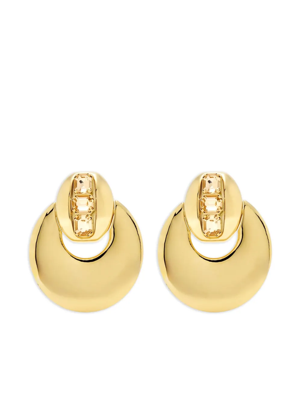 Saint Laurent crystal-embellished earrings - Gold