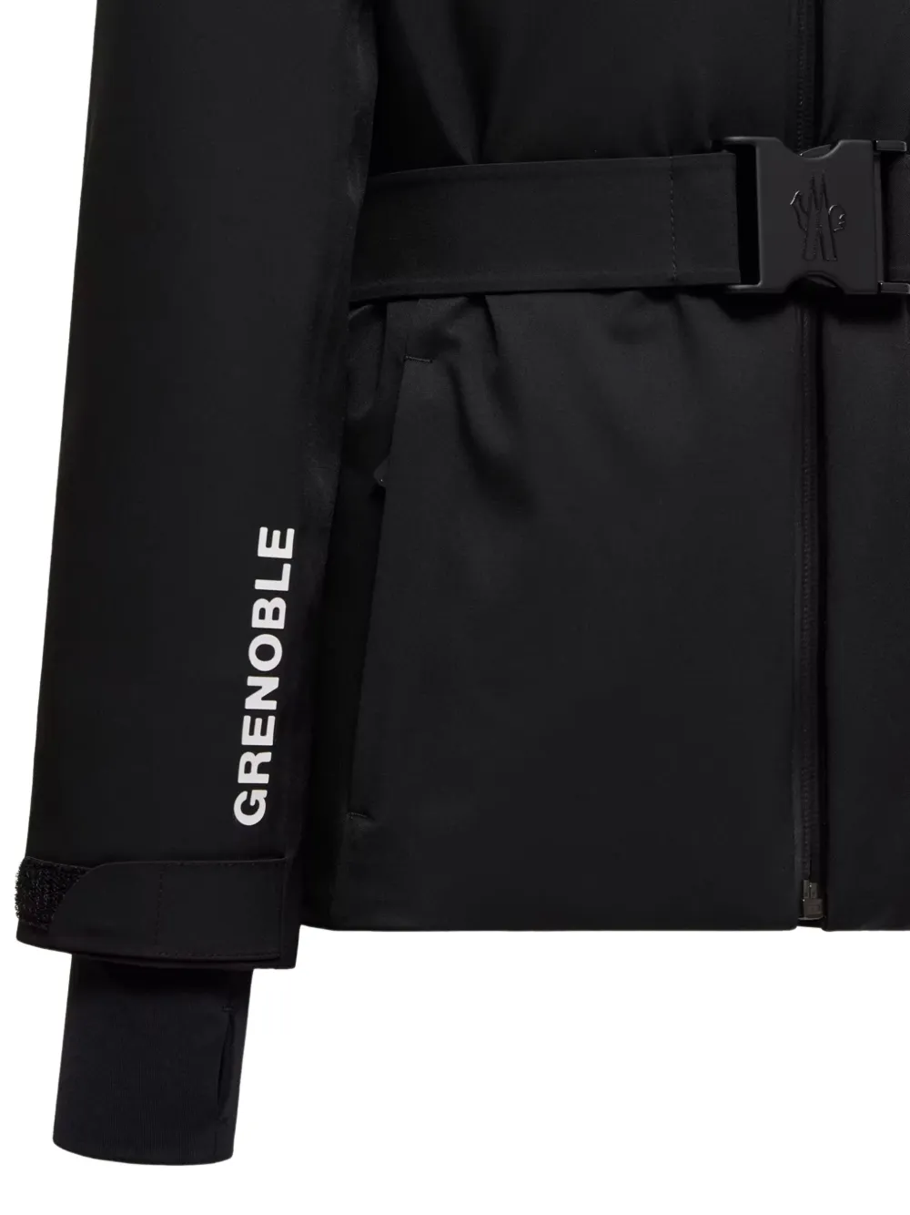 MONCLER GRENOBLE KIDS Ski-jack met capuchon en ceintuur Zwart