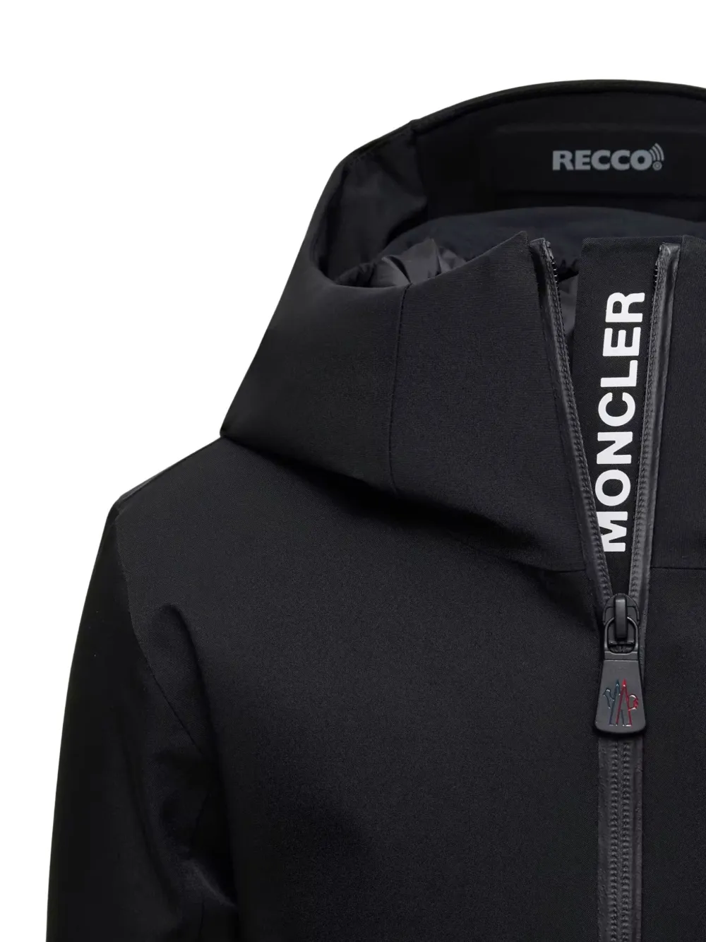 MONCLER GRENOBLE KIDS Ski-jack met capuchon en ceintuur Zwart