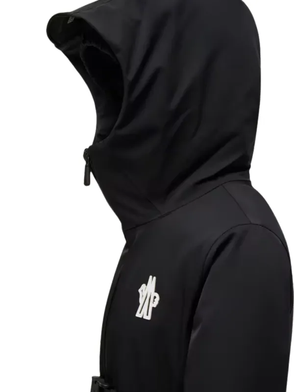 MONCLER GRENOBLE KIDS Jaqueta De Ski Com Capuz e Cinto | Preto