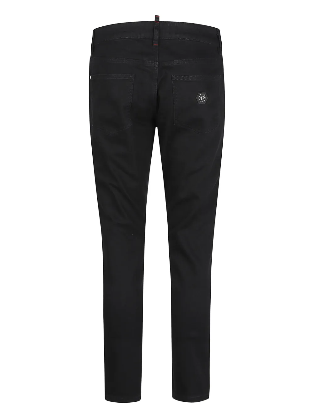 Philipp Plein logo-patch jeans - Zwart