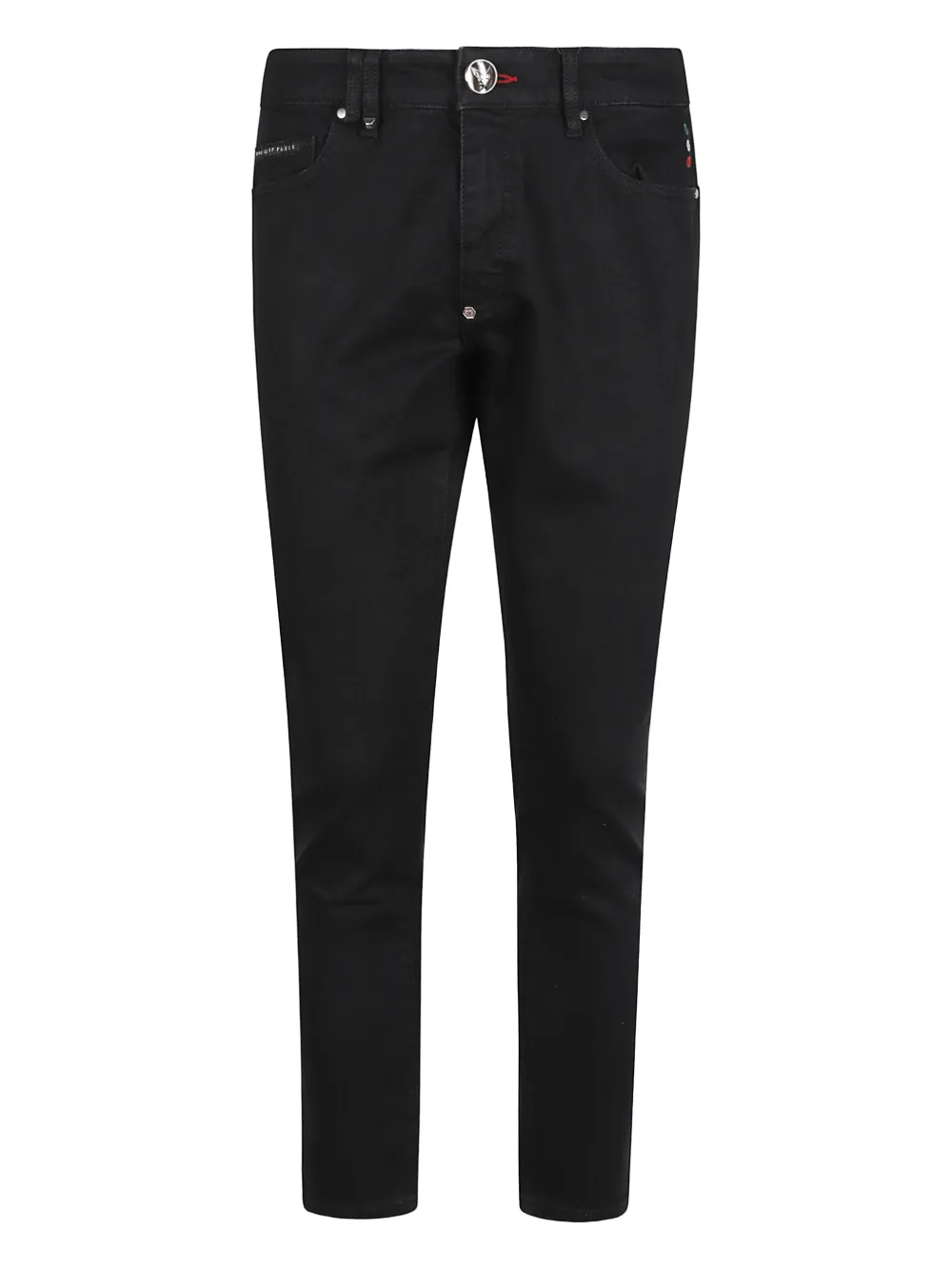 Philipp Plein logo-patch jeans - Nero