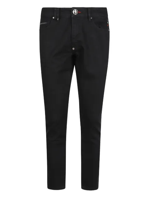 Philipp Plein logo-patch jeans