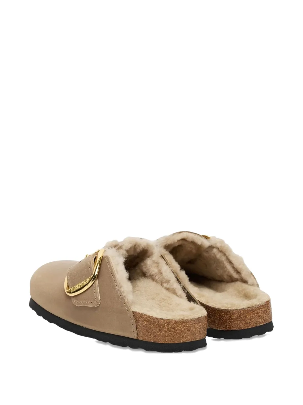 Birkenstock Lammy Boston sandalen met gesp Beige