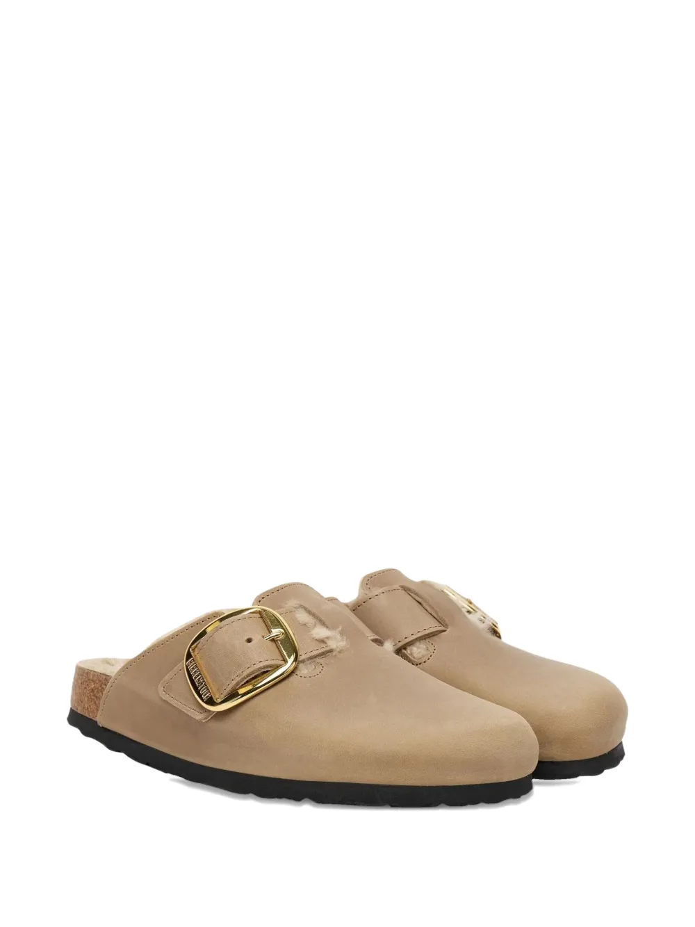 Birkenstock Lammy Boston sandalen met gesp Beige
