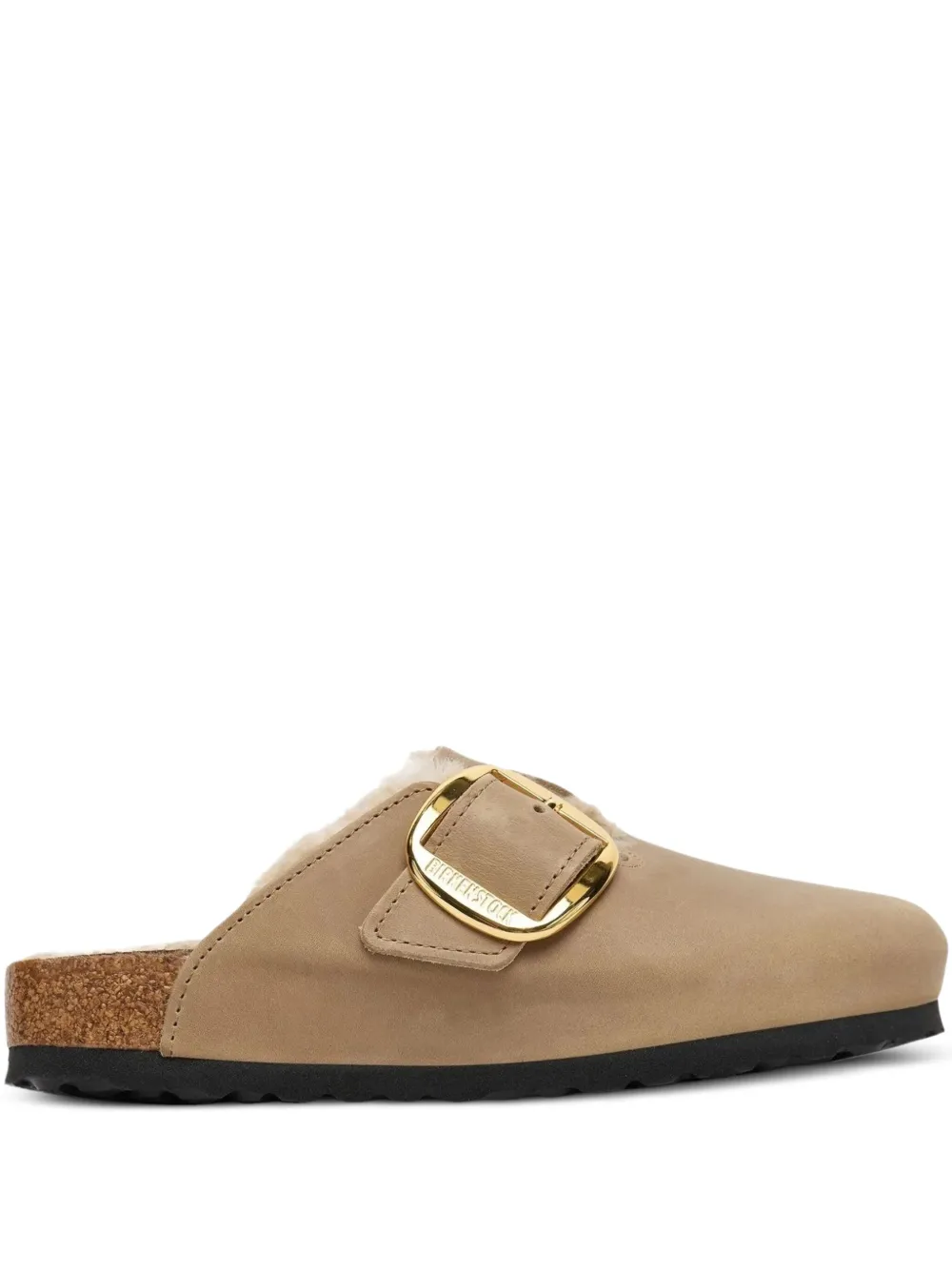 Birkenstock Lammy Boston sandalen met gesp Beige