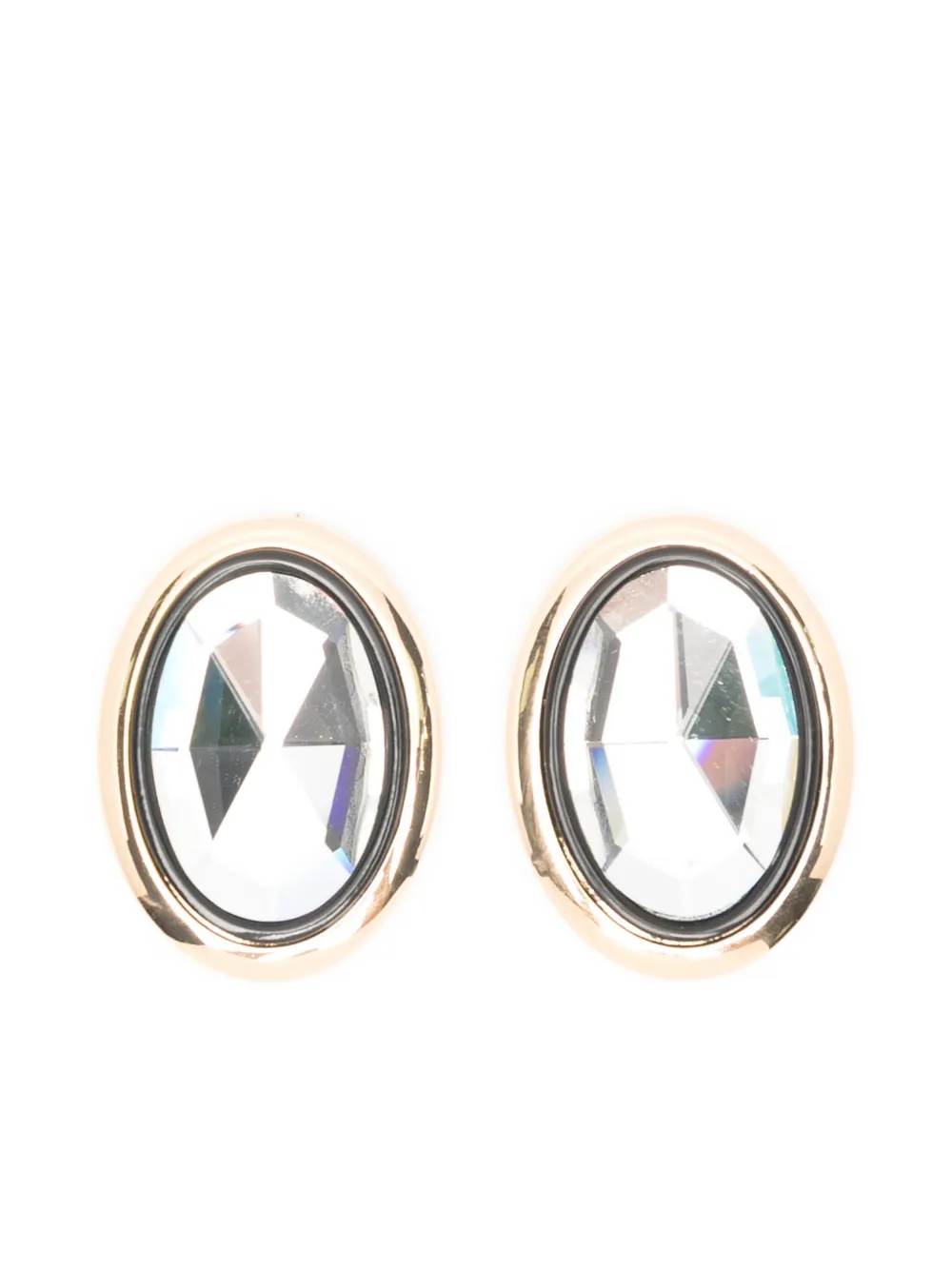 Self-Portrait oval-shape earrings | Gold | Image 1