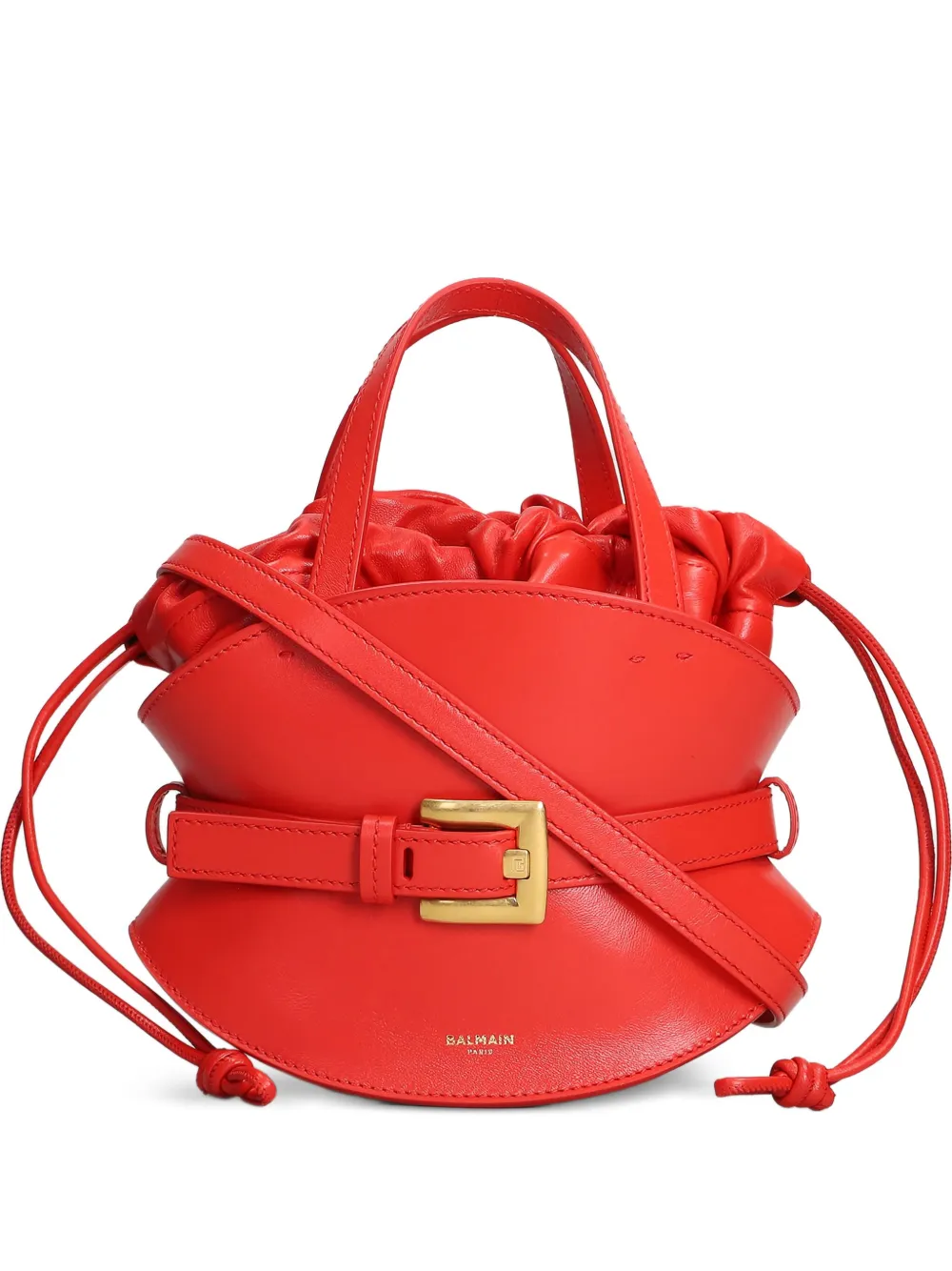 Balmain tote con cordones y hebilla | rojo | Image 1