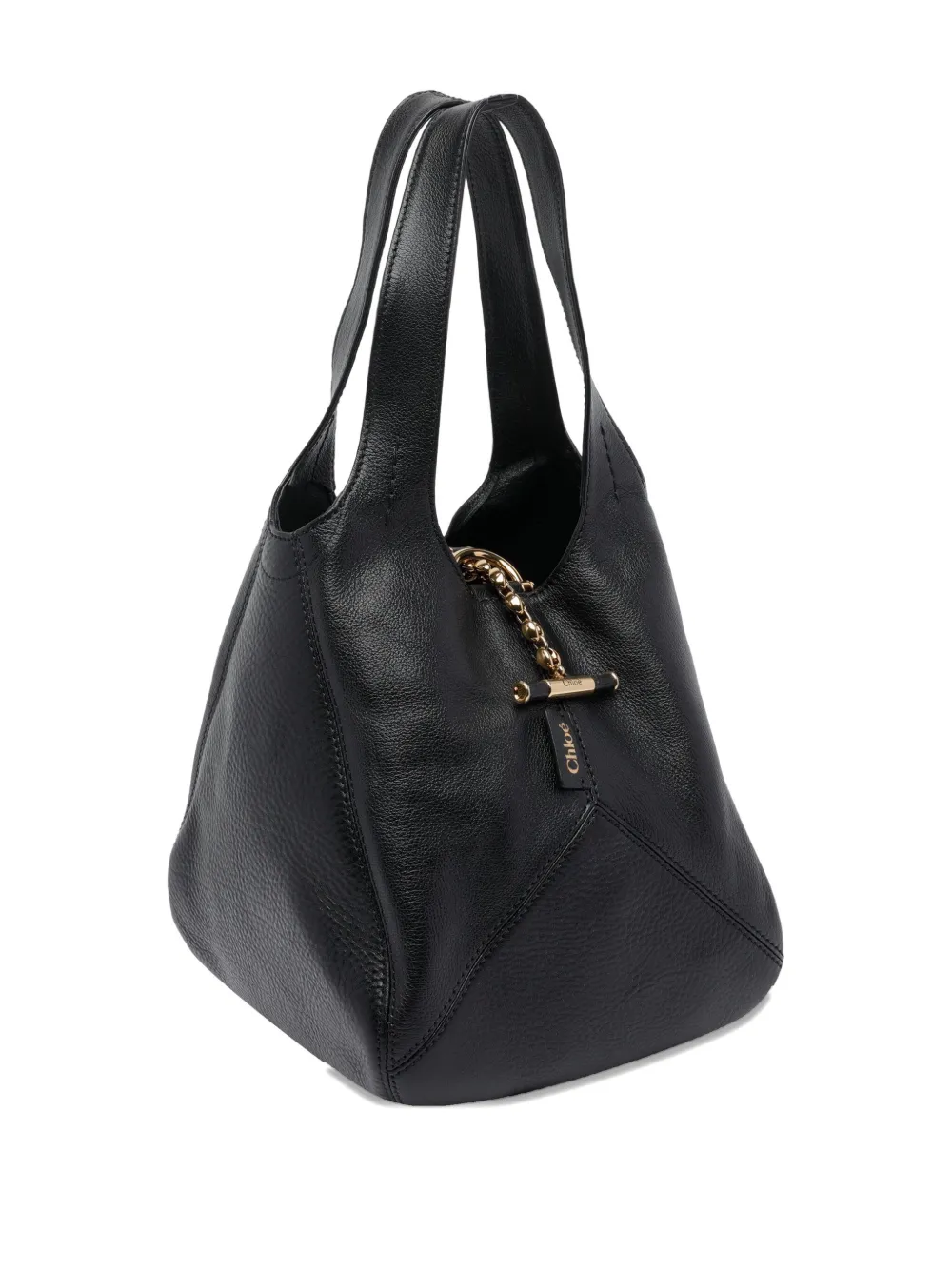 Chloé Balloon Small Grained Leather Bag In Black