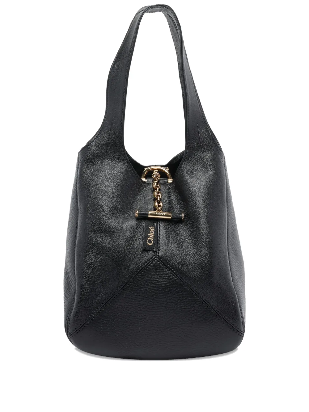Chloé Balloon Small Grained Leather Bag In Black