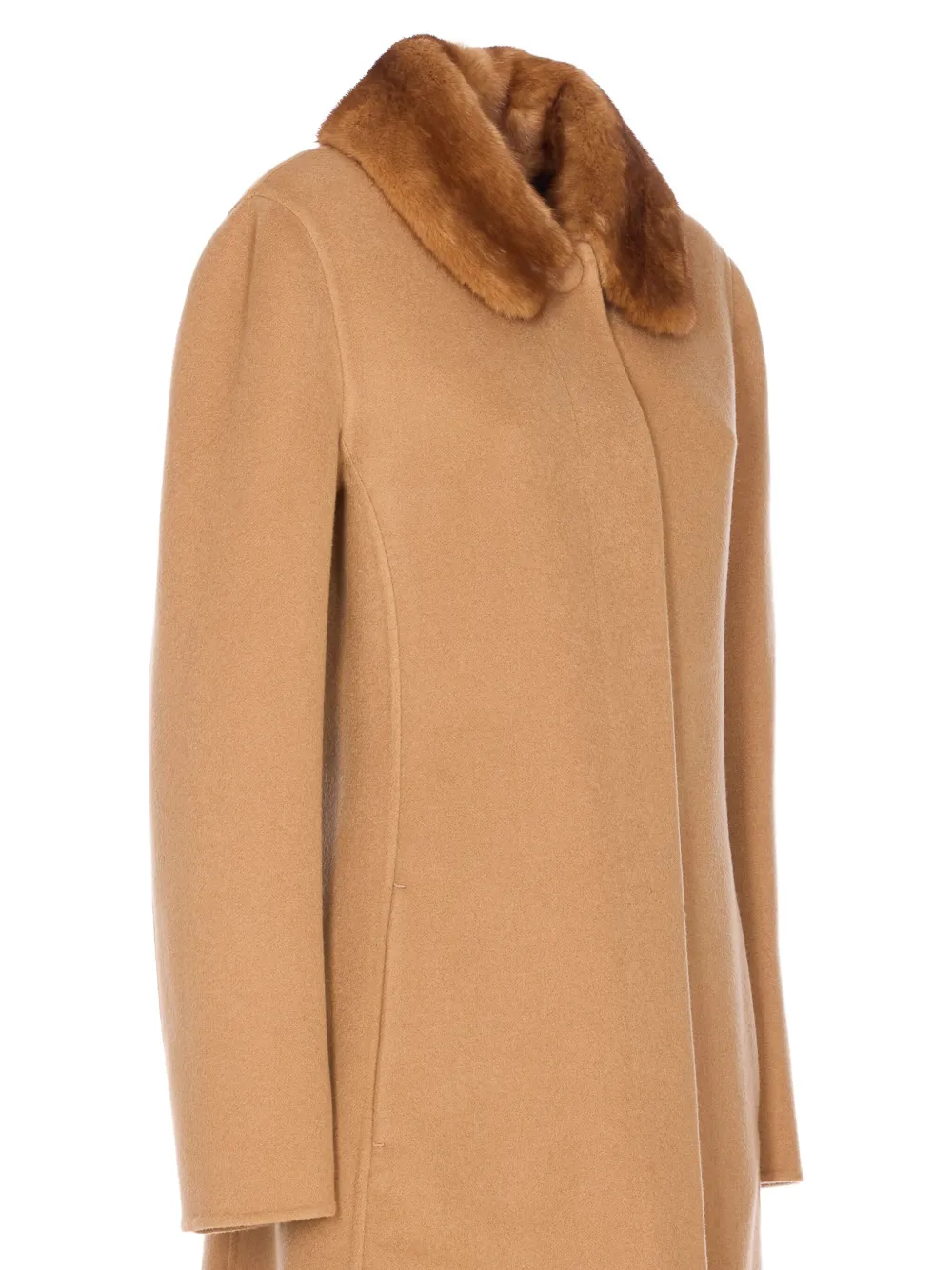 Fendi Long-sleeved Coat In Brown