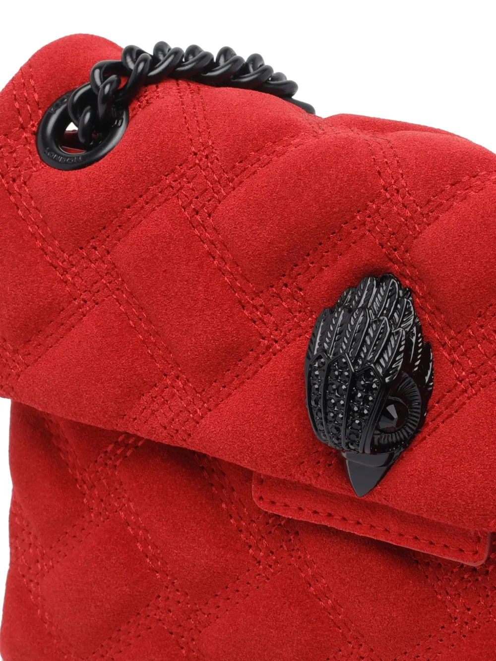 Kurt Geiger Kensington Quilted Leather Cross Body Bag In Red