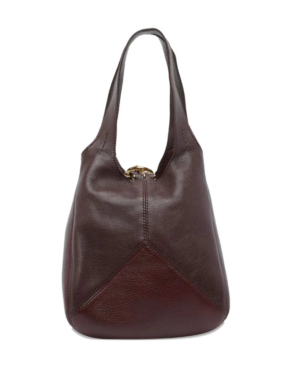 Chloé Chloe Balloon Grained Leather Hobo Bag In Burgundy