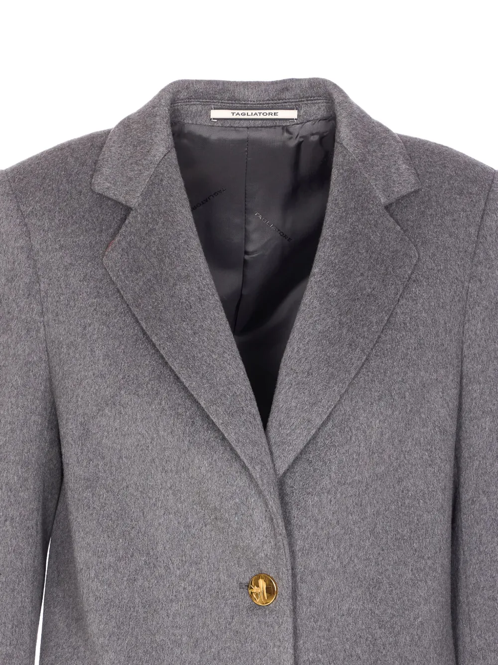 Tagliatore Amanda Coat With Buttoned Cuffs And Pockets In Gray