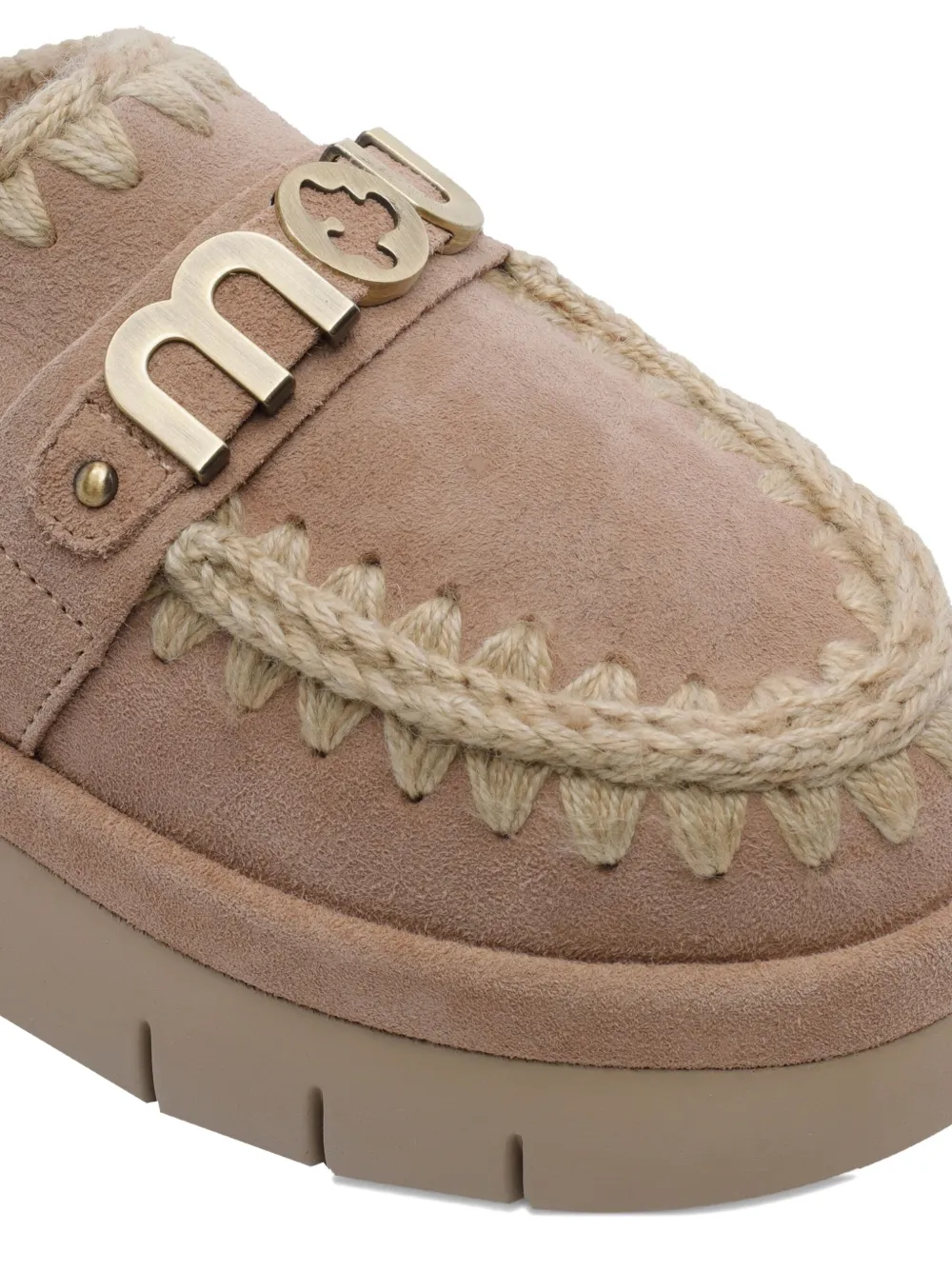 Mou Logo-plaque Platform Mules In Multi