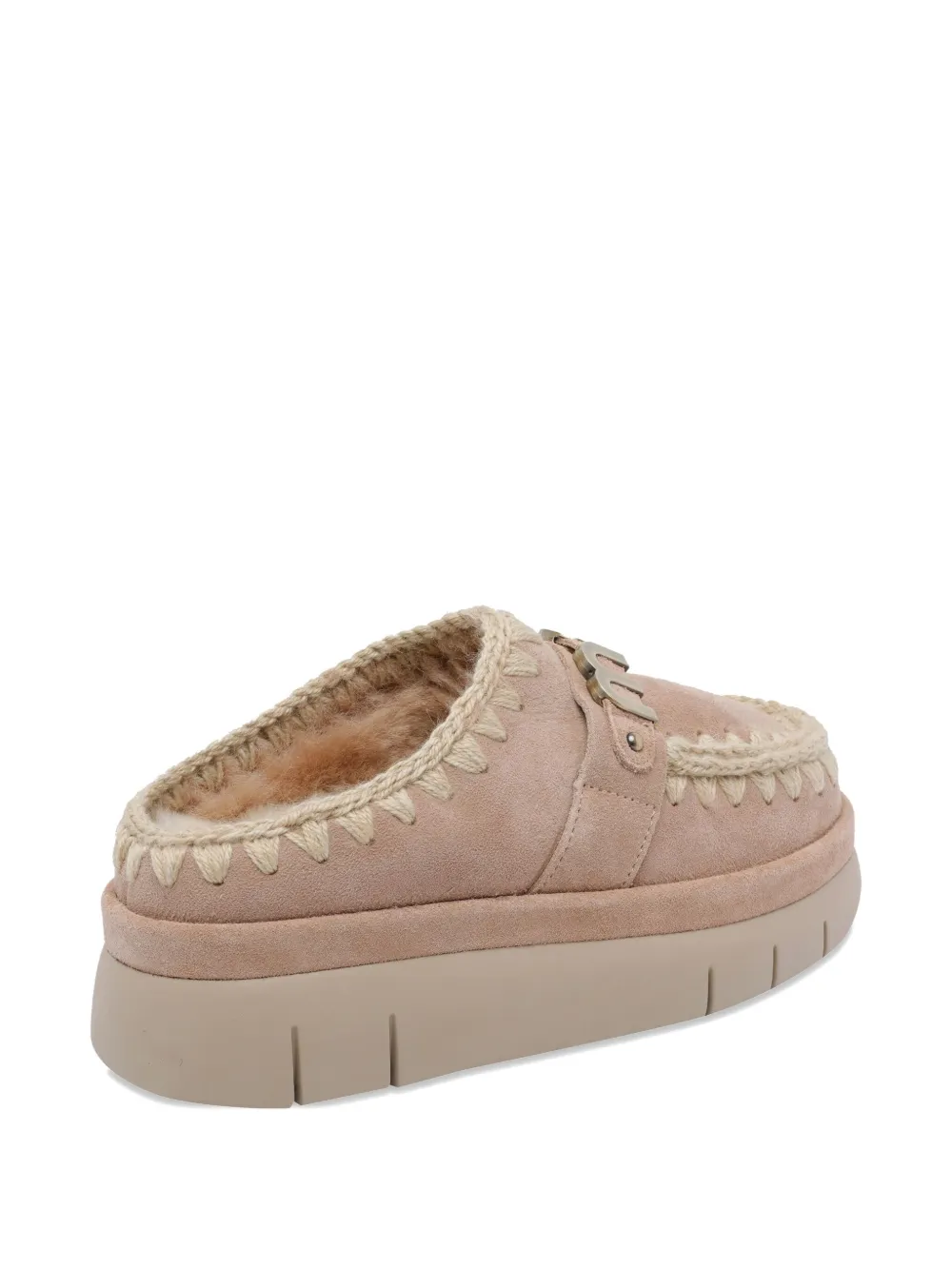 Mou Logo-plaque Platform Mules In Multi