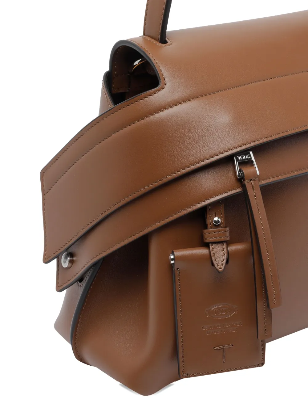 Tod's Wave Leather Shoulder Bag In Brown