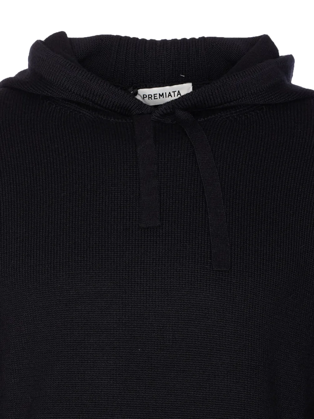 Premiata Hooded Sweater With Crewneck And Ribbed Cuffs In Black