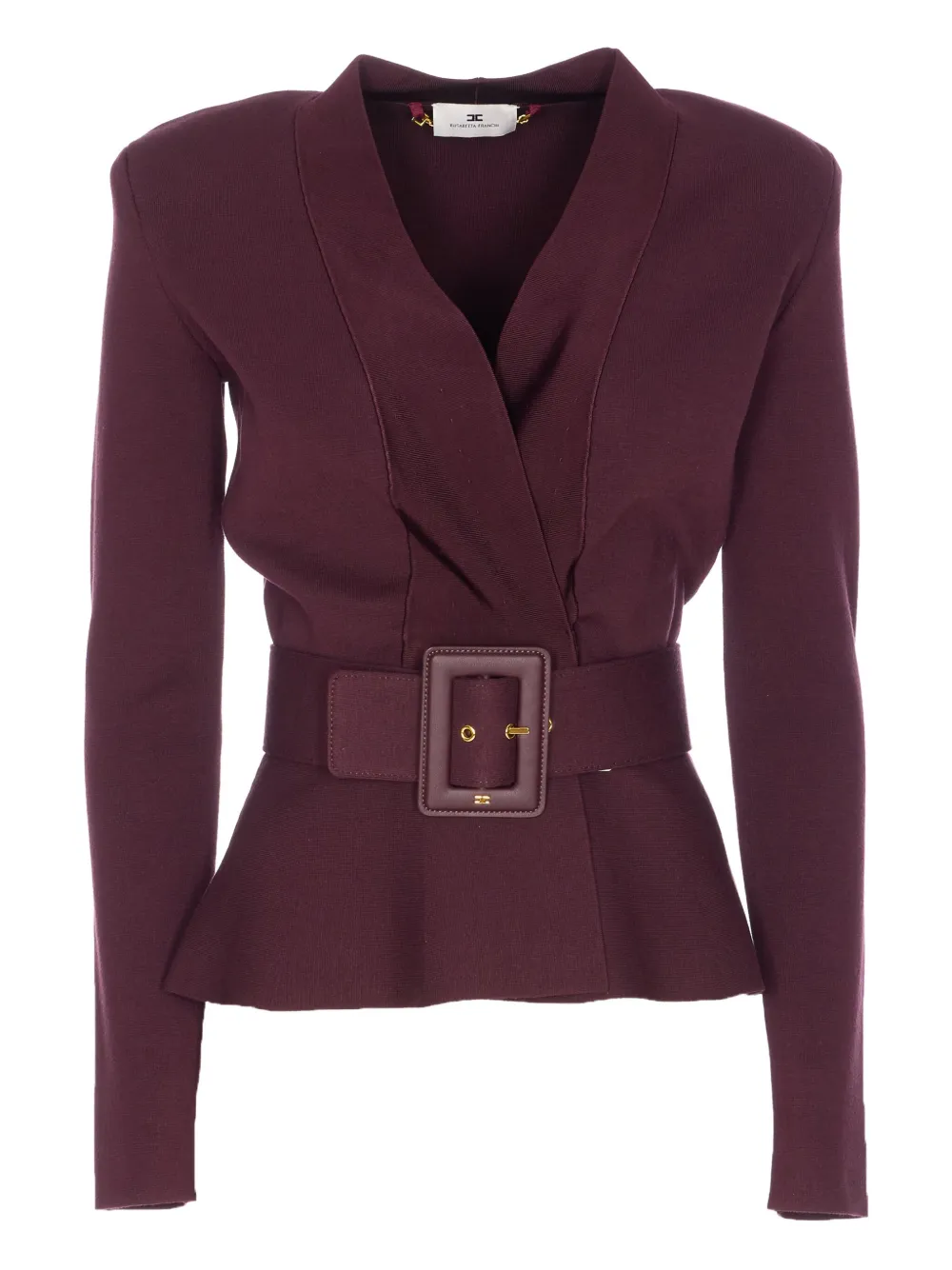 Elisabetta Franchi double-breasted belted jacket | Red | Image 1