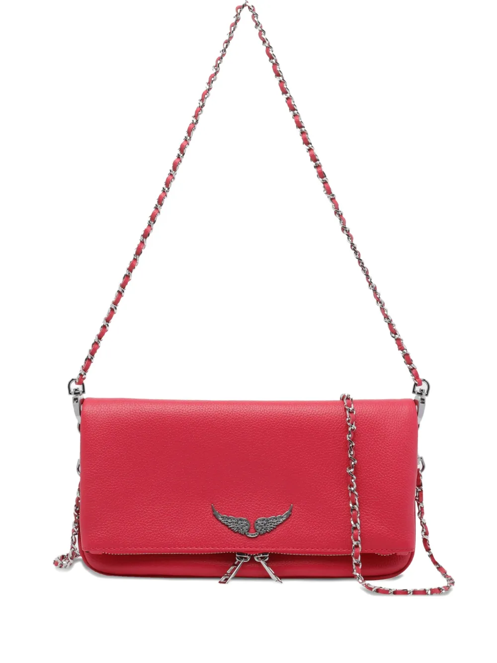 Zadig & Voltaire Rock Leather Cross Body Bag In Pink
