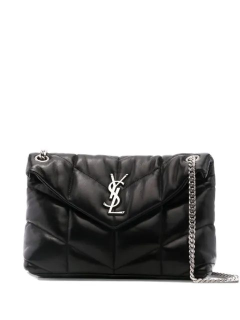 Saint Laurent quilted logo-plaque shoulder bag