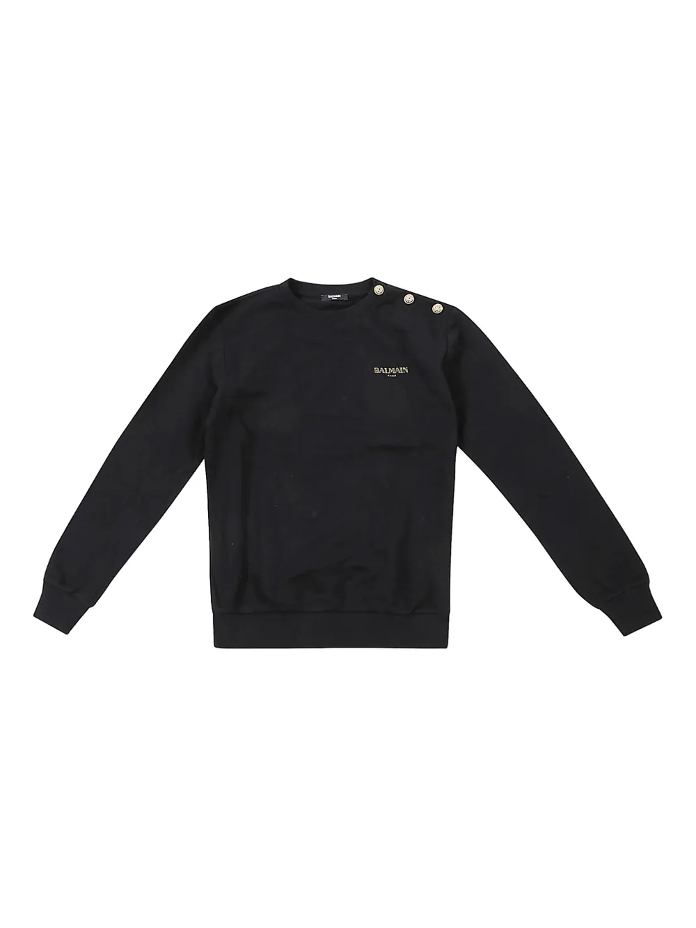 Balmain Kids Sweatshirt mit Knöpfen - Schwarz