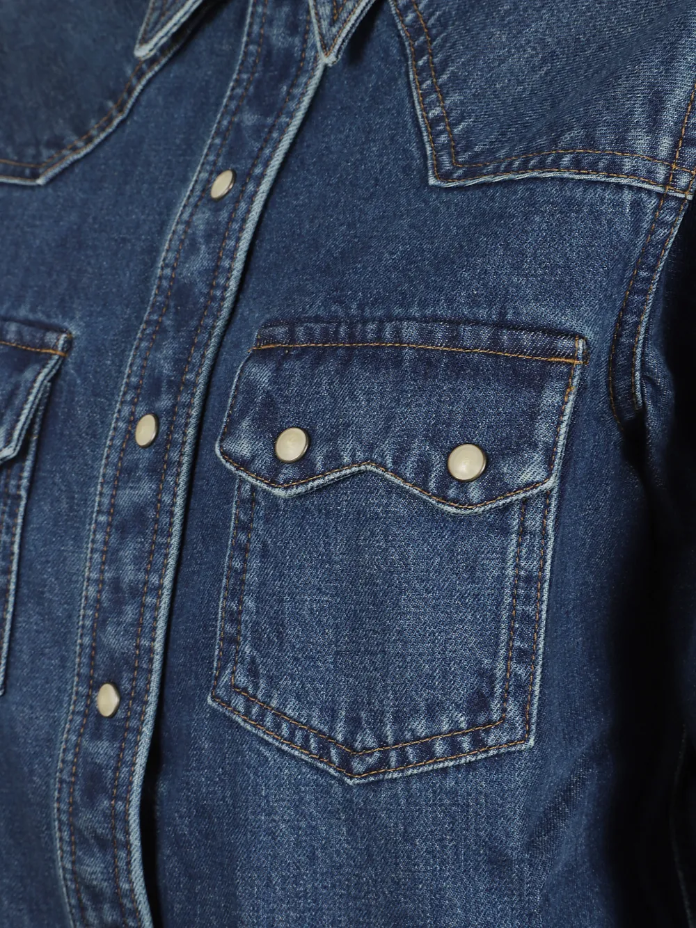 Filson Denim Long Sleeve Shirt In Blue