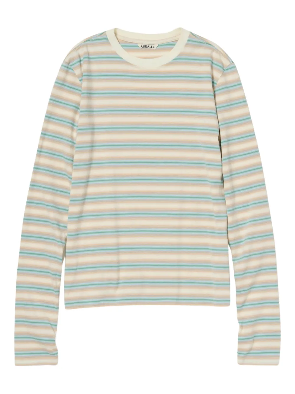 Auralee Striped T-shirt In Neutral