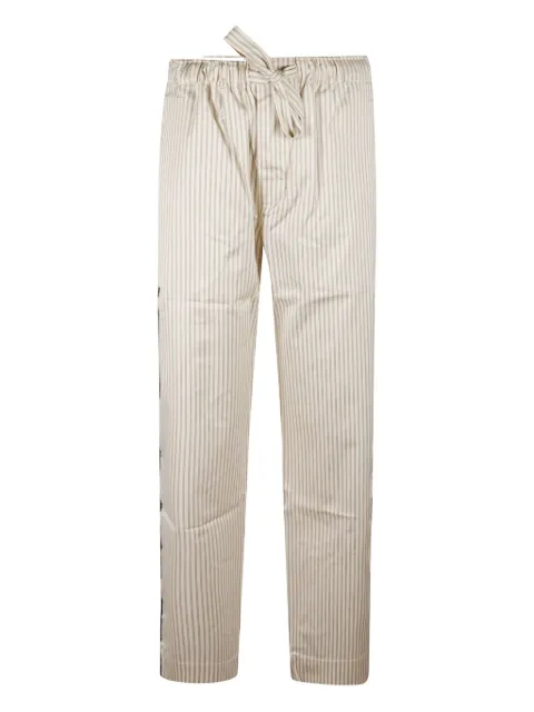 TEKLA pantalones de pijama con motivo de rayas