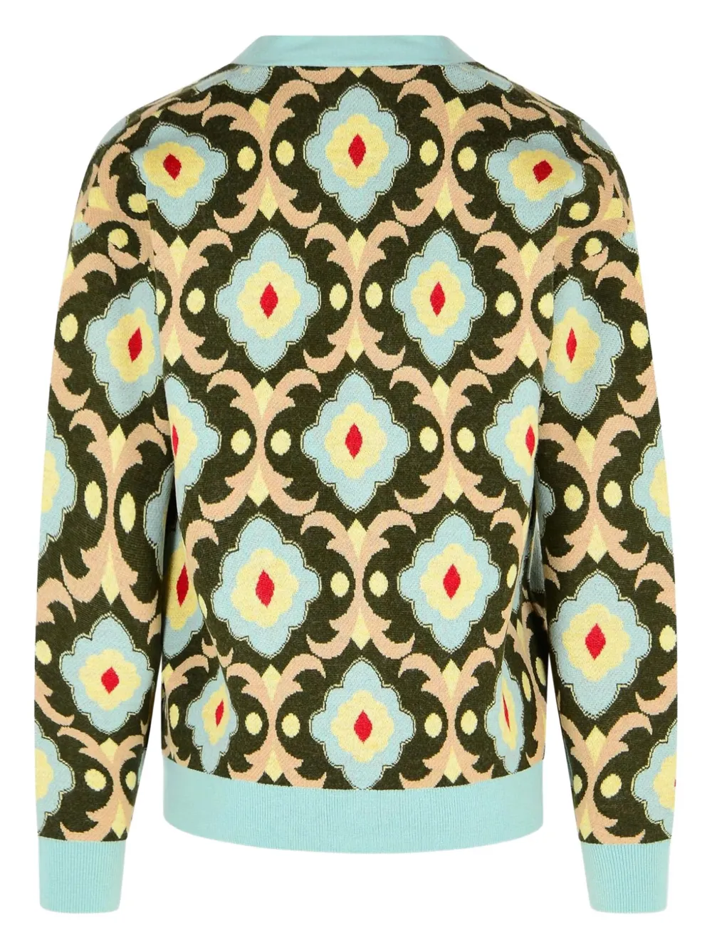 Drôle De Monsieur La Maille vest met Tapisserie-jacquard Groen