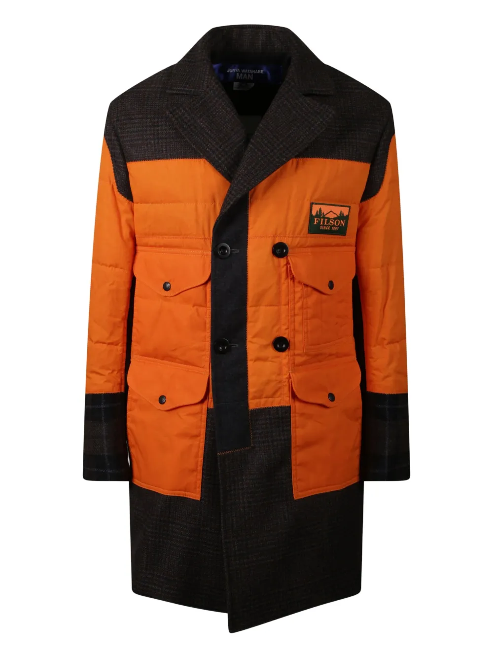 Junya Watanabe x Filson panelled coat | Orange | Image 1