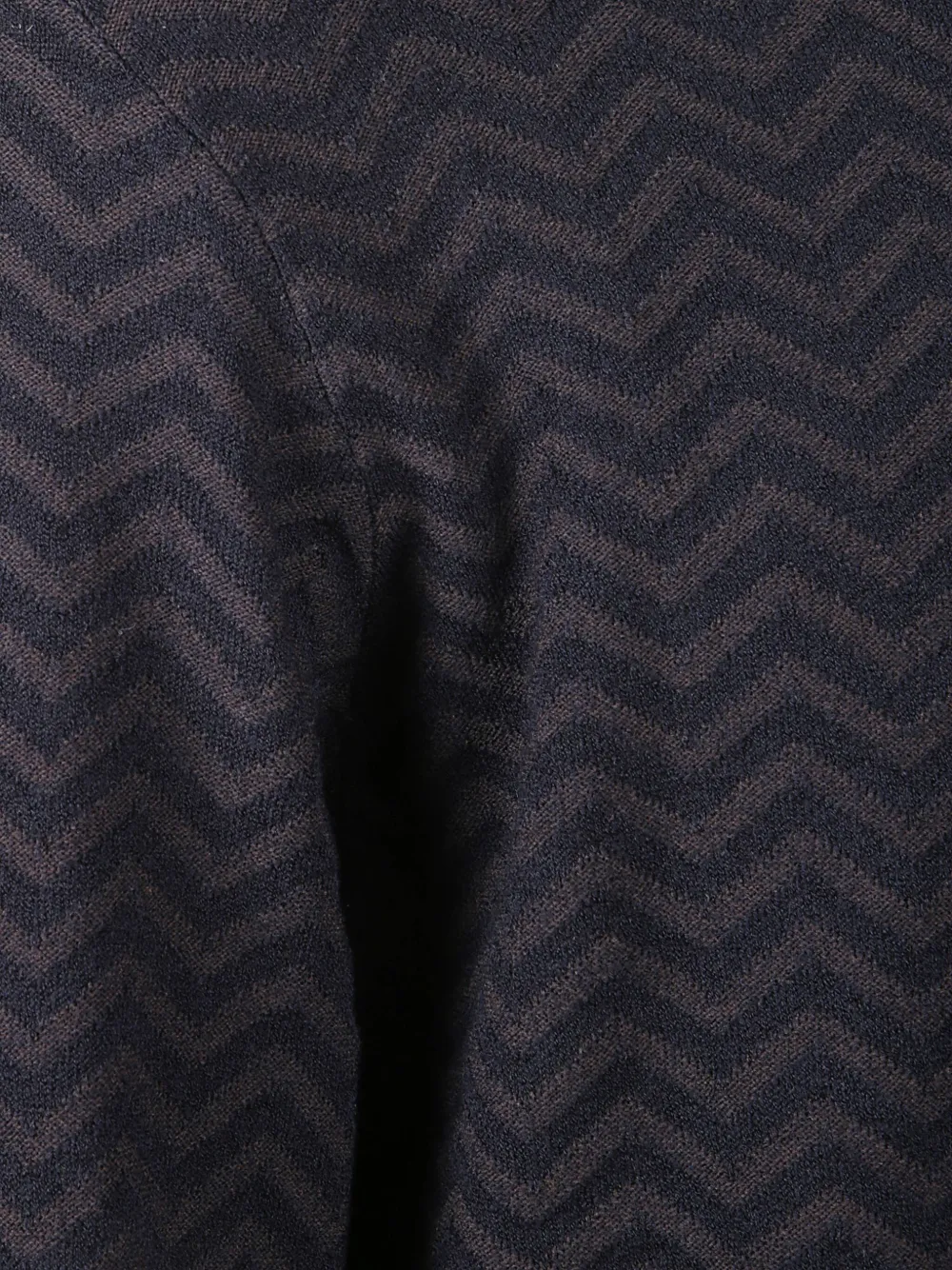 Giorgio Armani Trui met chevron patroon en ronde hals Zwart