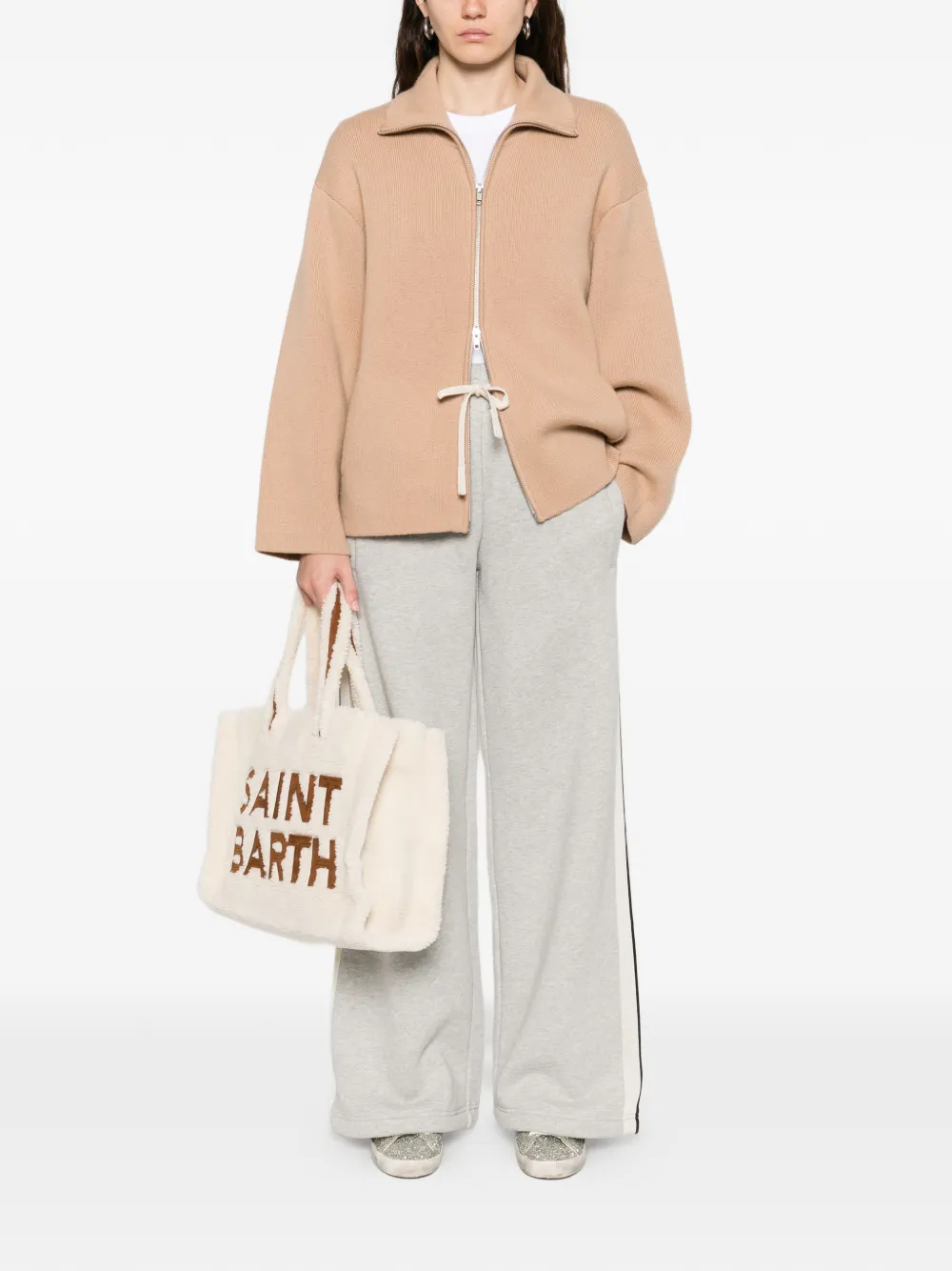 Palm Angels stripe-detail drawstring track pants - Grijs