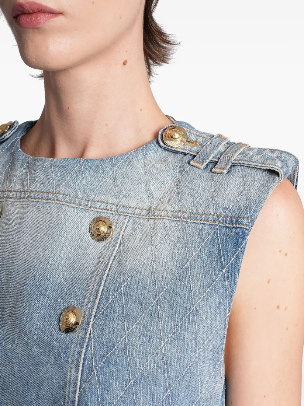 Balmain Gewatteerde top Blauw