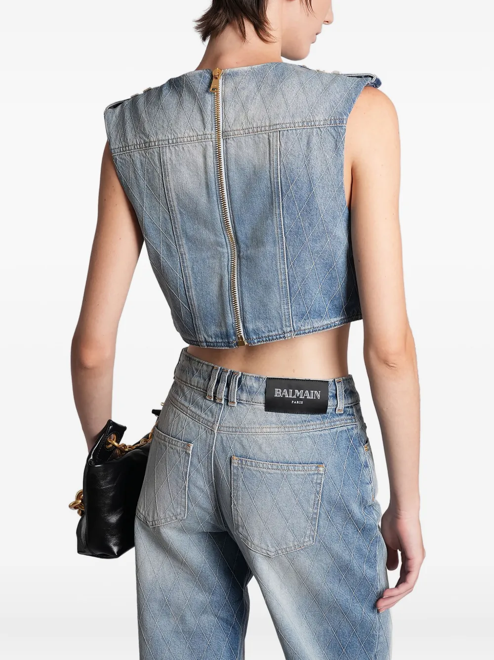 Balmain Gewatteerde top Blauw