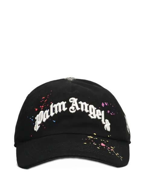 Palm Angels gorra con motivo de salpicaduras de pintura y logo bordado