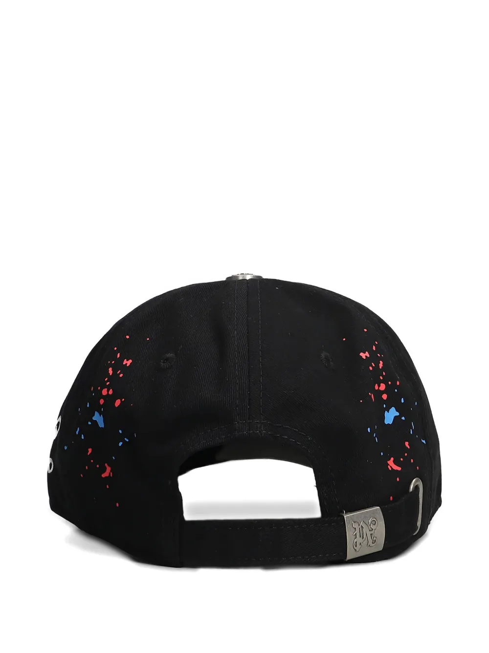Palm Angels logo-embroidered splatter cap - Zwart